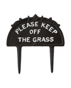 PLEASE KEEP OFF THE GRASS GARDEN STAKE